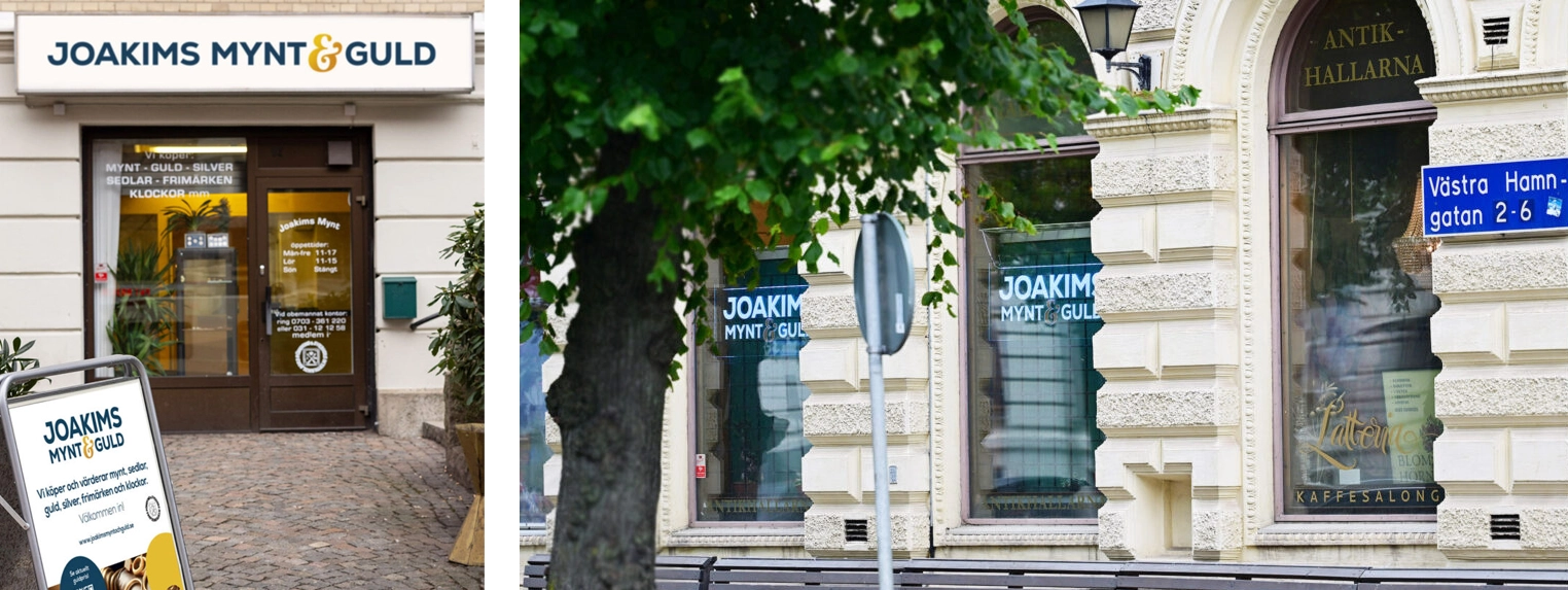 Joakims Mynt och Guld butiker i Göteborg